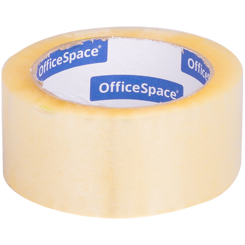 

Клейкая лента упаковочная OfficeSpace 100 м х 48 мм прозрачная, Прозрачный