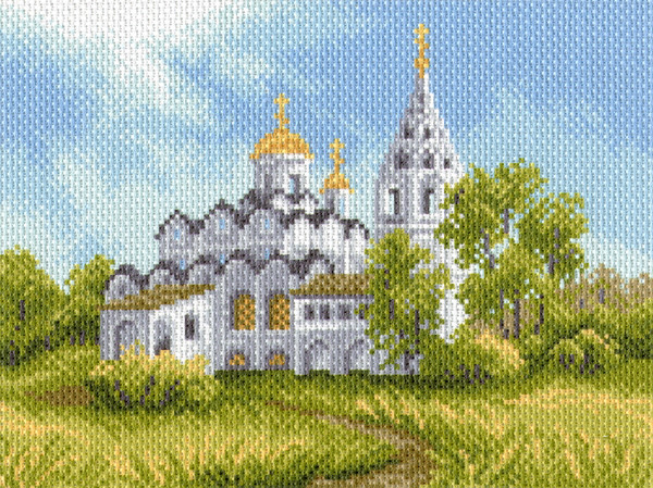 

Канва с рисунком Матренин посад 'Белая церковь' 28*34см.(28*37см) 1684-1
