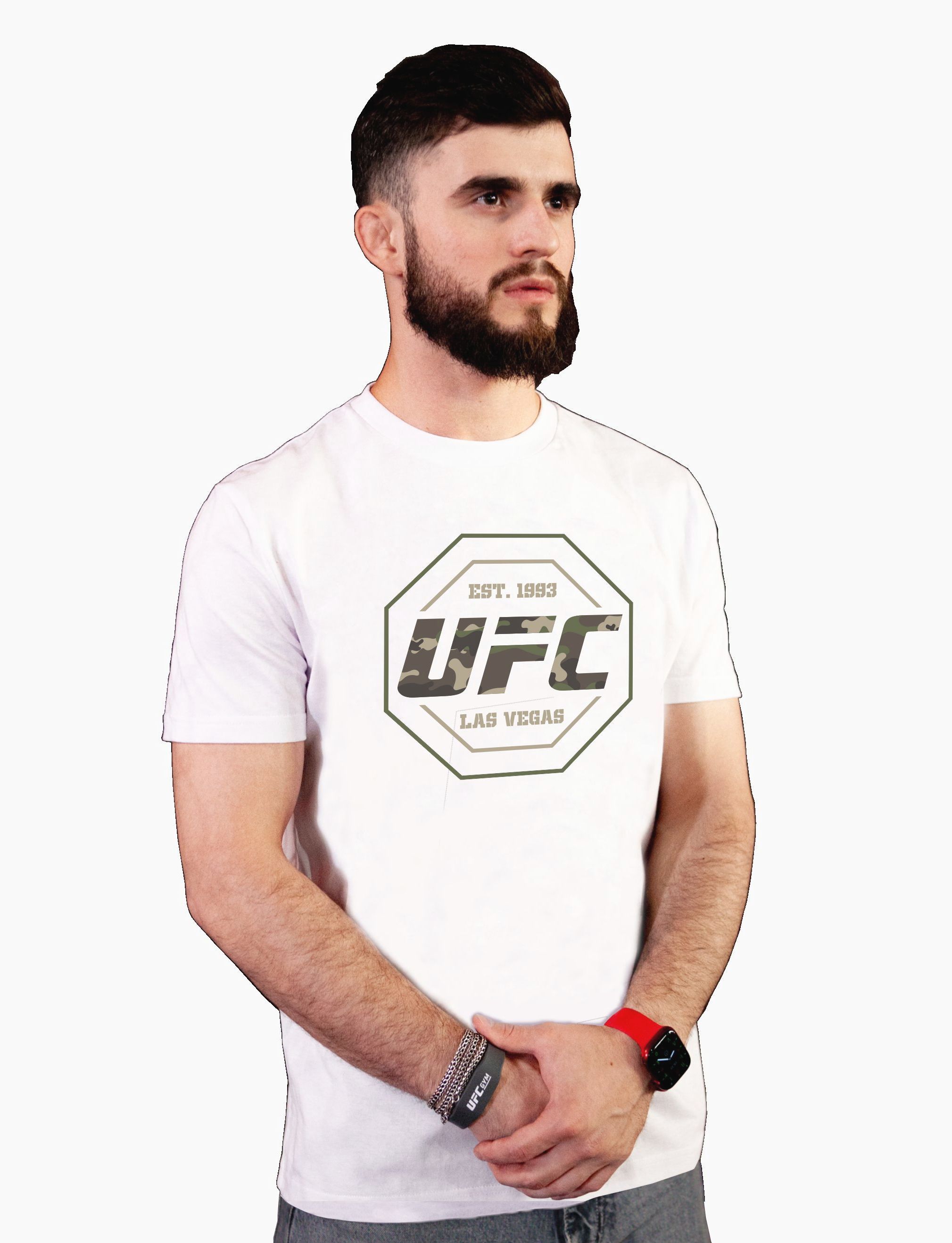

Футболка мужская UFC UFCTSWH001081P белая L, UFCTSWH001081P