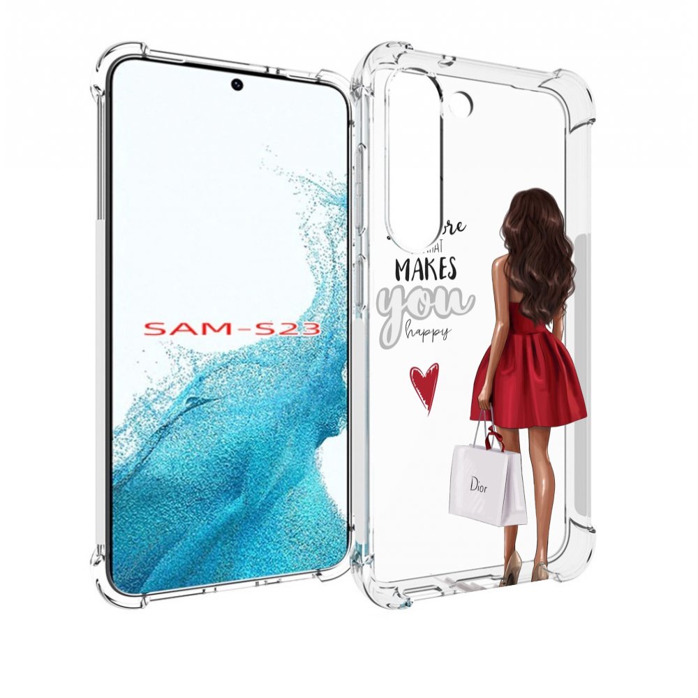 

Чехол MyPads Маленькие-радости женский для Samsung Galaxy S23, Прозрачный, Tocco