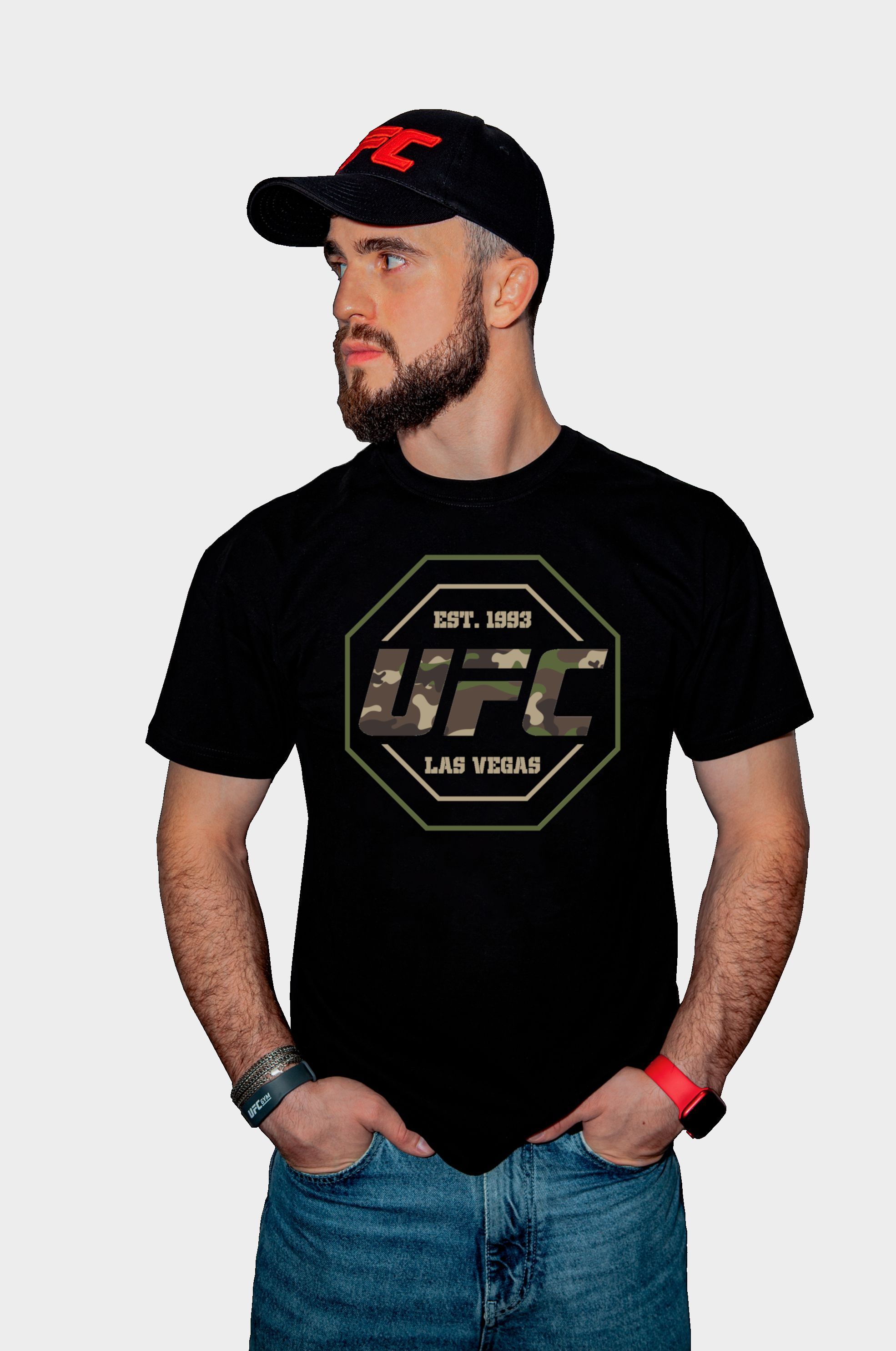 

Футболка мужская UFC UFCTSBL001081P черная XL, UFCTSBL001081P