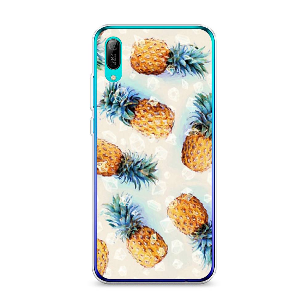 

Чехол Awog на Huawei Y6 Pro (Prime) 2019 "Ананасы", Бежевый, 68150-3