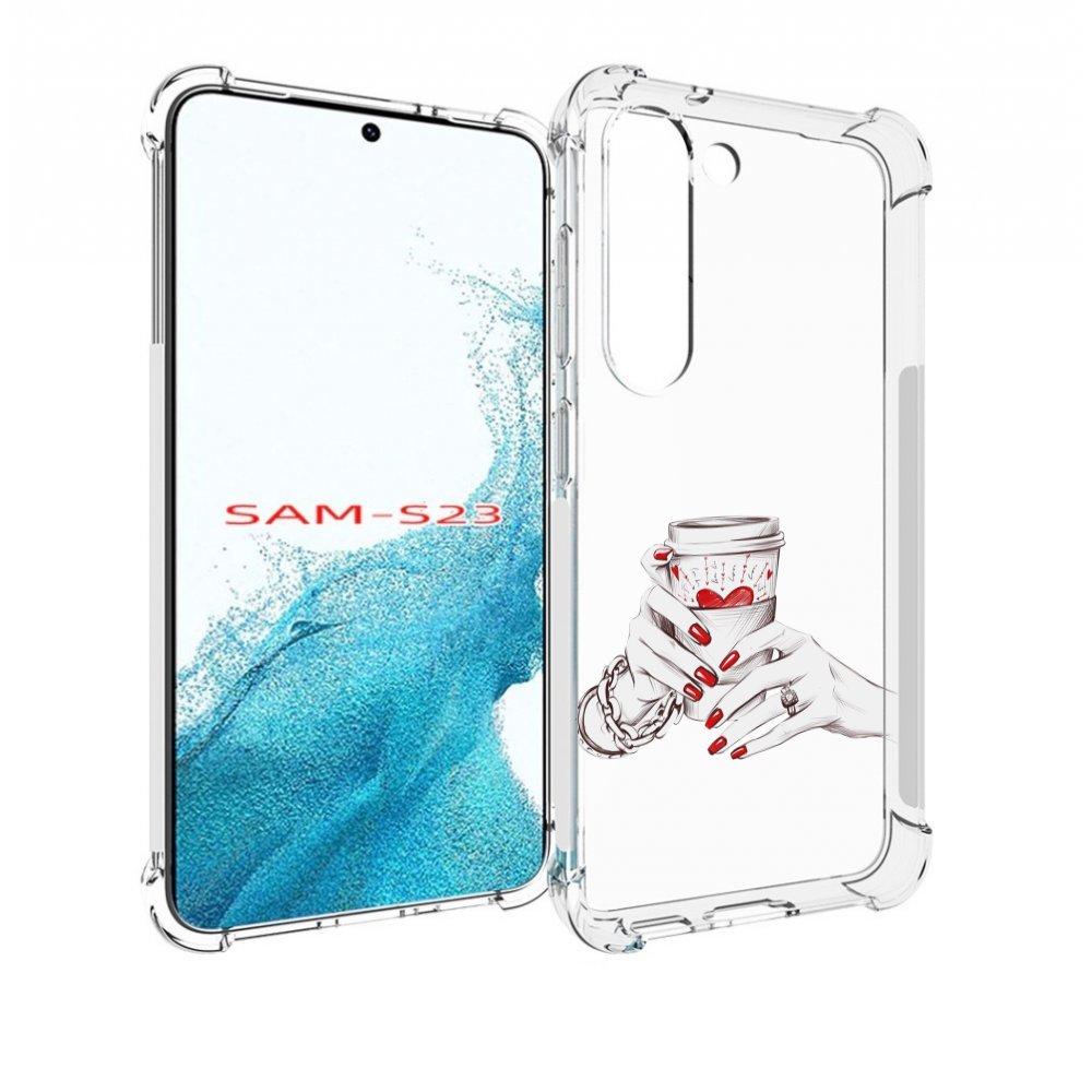 

Чехол MyPads Любовный-стакан для Samsung Galaxy S23, Прозрачный, Tocco