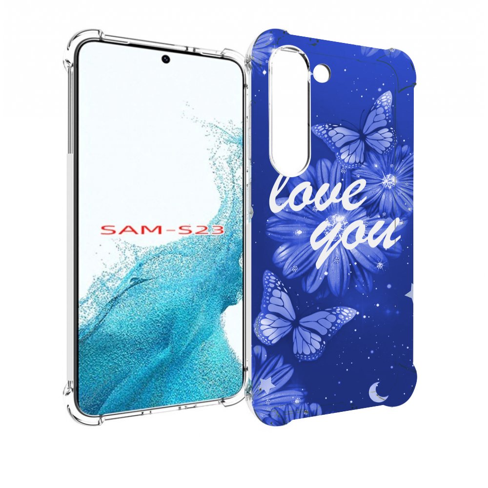 

Чехол MyPads Люблю-тебя-с-бабочками для Samsung Galaxy S23, Прозрачный, Tocco