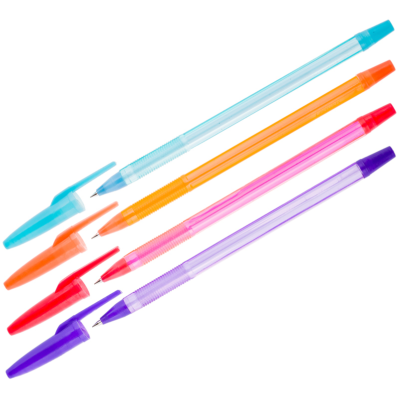 

Ручка шариковая OfficeSpace Fluo, синяя, 0,5 мм, 1 шт.