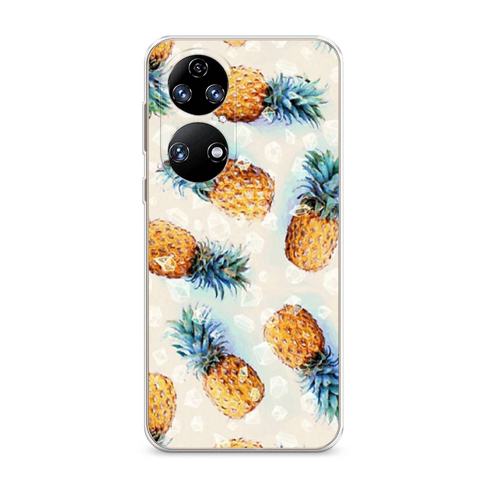 

Чехол Awog на Huawei P50 "Ананасы", Бежевый, 6104950-3
