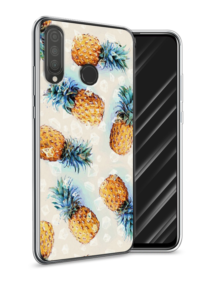 

Чехол Awog на Huawei P30 Lite "Ананасы", Бежевый, 67950-3