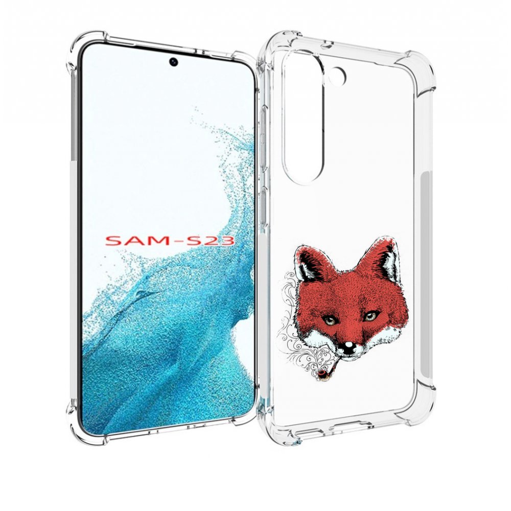 

Чехол MyPads Лис с трубкой для Samsung Galaxy S23, Прозрачный, Tocco