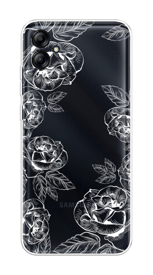 

Чехол на Samsung Galaxy A04e "Розы графика", Черный;серый, 2107650-2