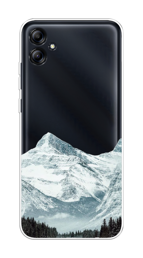 

Чехол на Samsung Galaxy A04e "Горы арт 1", Белый;зеленый, 2107650-2