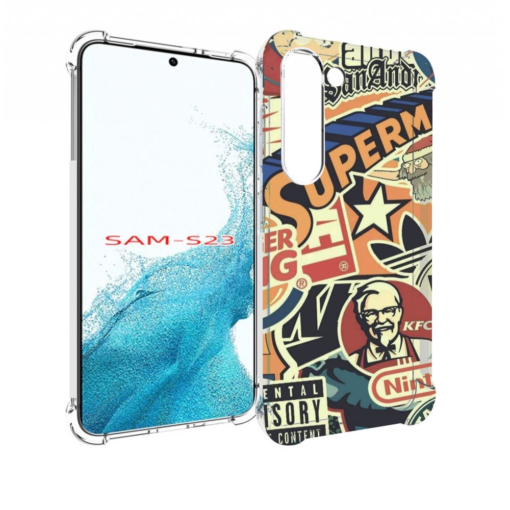 

Чехол MyPads Лейблы-на-постере для Samsung Galaxy S23, Прозрачный, Tocco