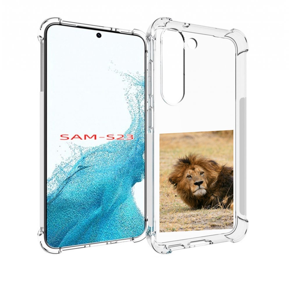 

Чехол MyPads Лев-лежит мужской для Samsung Galaxy S23, Прозрачный, Tocco