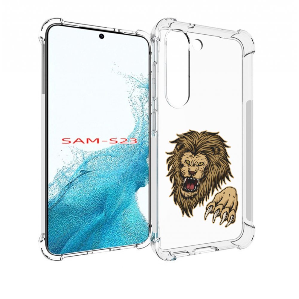 

Чехол MyPads Лев-завоеватель мужской для Samsung Galaxy S23, Прозрачный, Tocco
