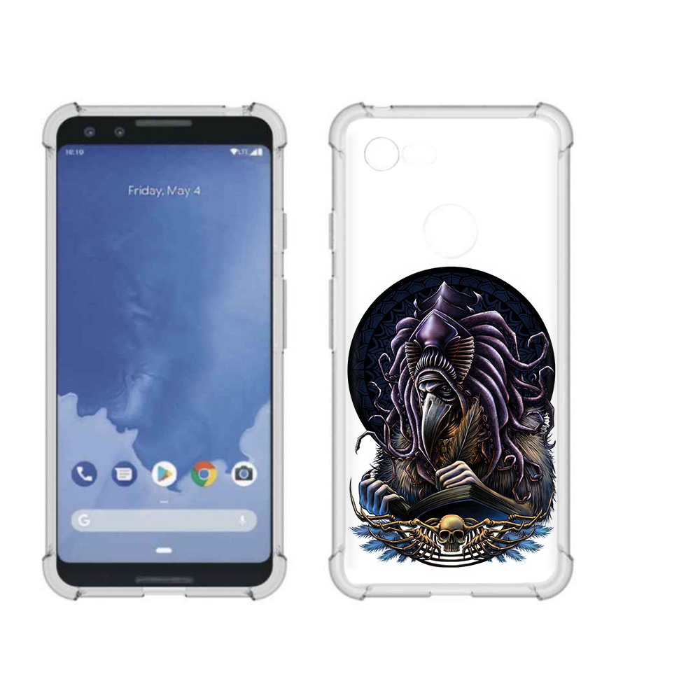 

Чехол MyPads Tocco для Google Pixel 3 умный ворон, Прозрачный, Tocco