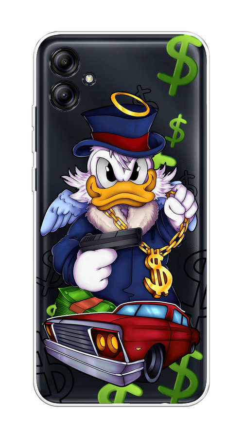 

Чехол на Samsung Galaxy A04e "Scrooge McDuck with a Gold Chain", Красный;синий;белый, 2107650-6