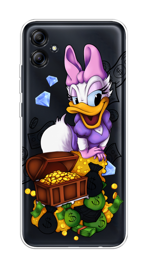 

Чехол на Samsung Galaxy A04e "Rich Daisy Duck", Коричневый;белый;фиолетовый, 2107650-6