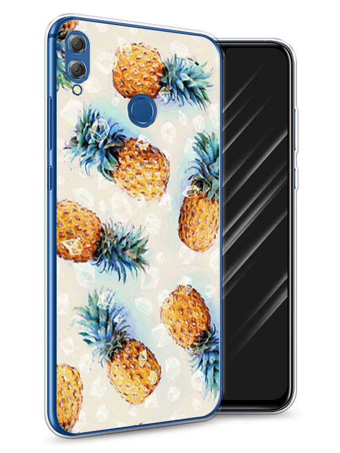 

Чехол Awog на Honor 8X "Ананасы", Бежевый, 66750-3