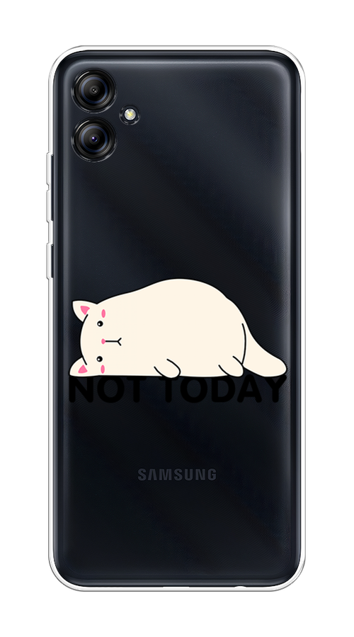 

Чехол на Samsung Galaxy A04e "Cat not today", Белый;розовый;черный, 2107650-1