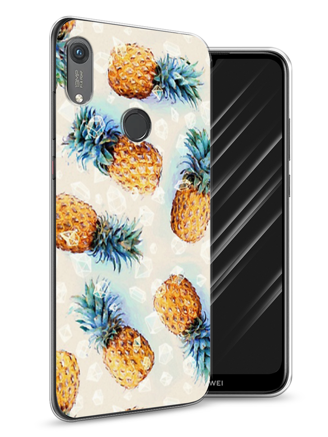 

Чехол Awog на Honor 8A (8A Pro/Prime) "Ананасы", Бежевый, 68750-3