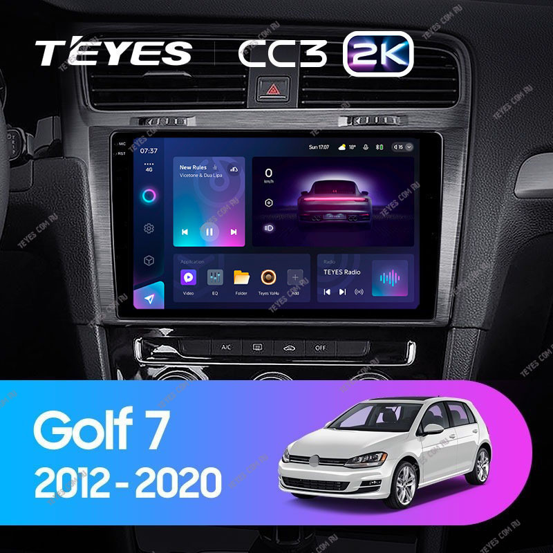 Автомобильная магнитола Teyes CC3 2K 4/32 Volkswagen Golf 7 MK7 (2014-2018) (F2) Тип-A
