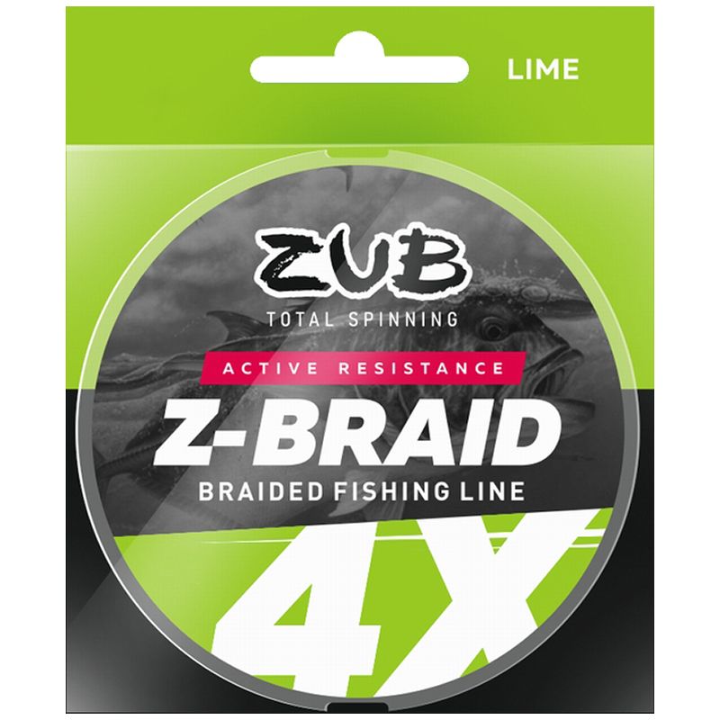 Шнур плетеный ZUB z-braid x4 150 м 0.30 мм 23.1 кг цвет Зеленый