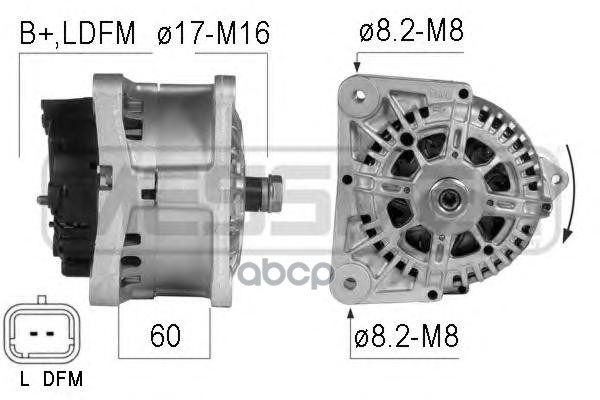 

Генератор Renault Clio II/Megane II/Scenic II 98>15 Nissan Almera II/Almera II Hatchback/M
