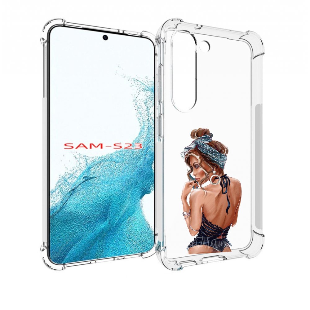 

Чехол MyPads Красивая-дама женский для Samsung Galaxy S23, Прозрачный, Tocco