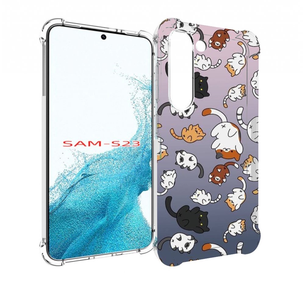 

Чехол MyPads Котики-летают для Samsung Galaxy S23, Прозрачный, Tocco