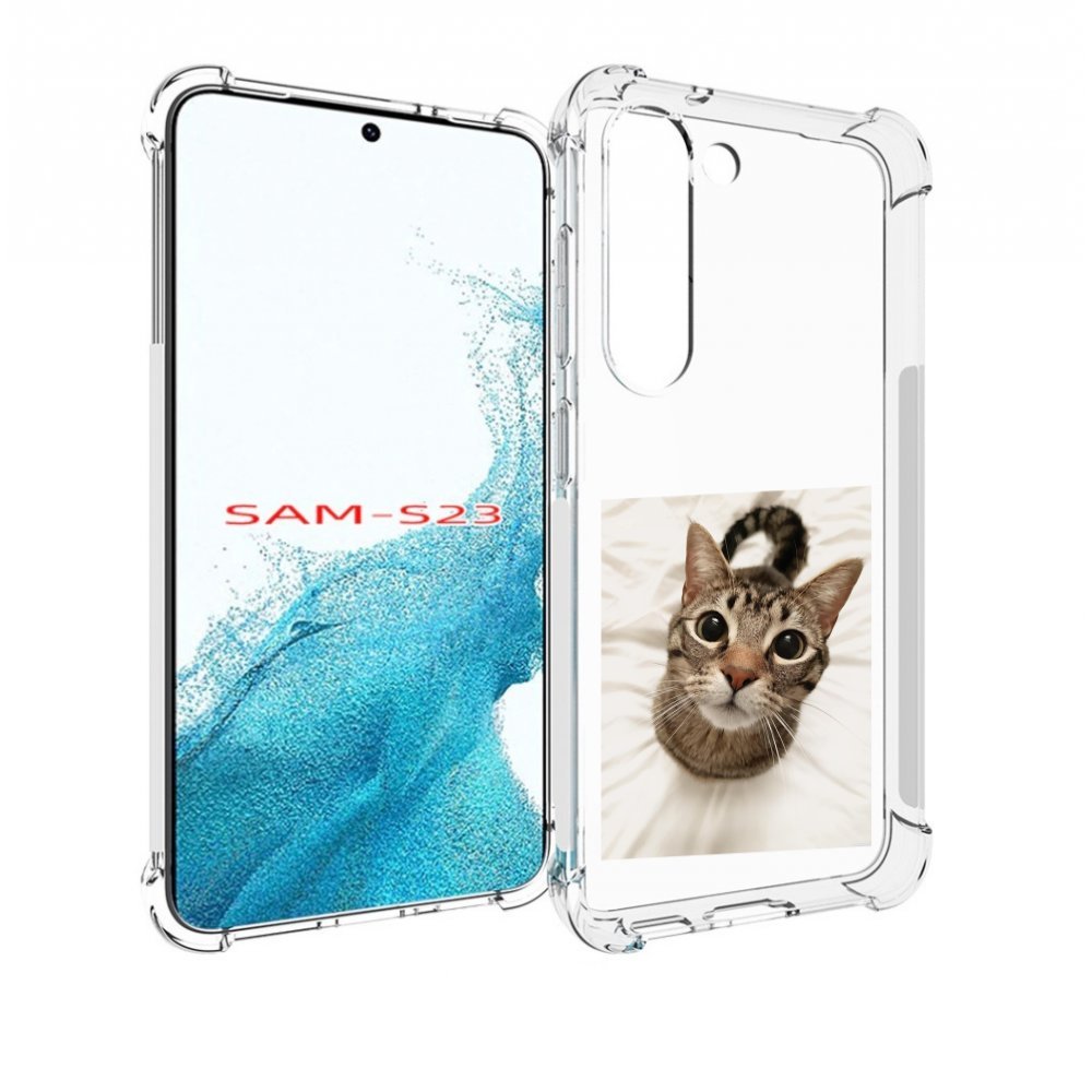 

Чехол MyPads Котик для Samsung Galaxy S23, Прозрачный, Tocco