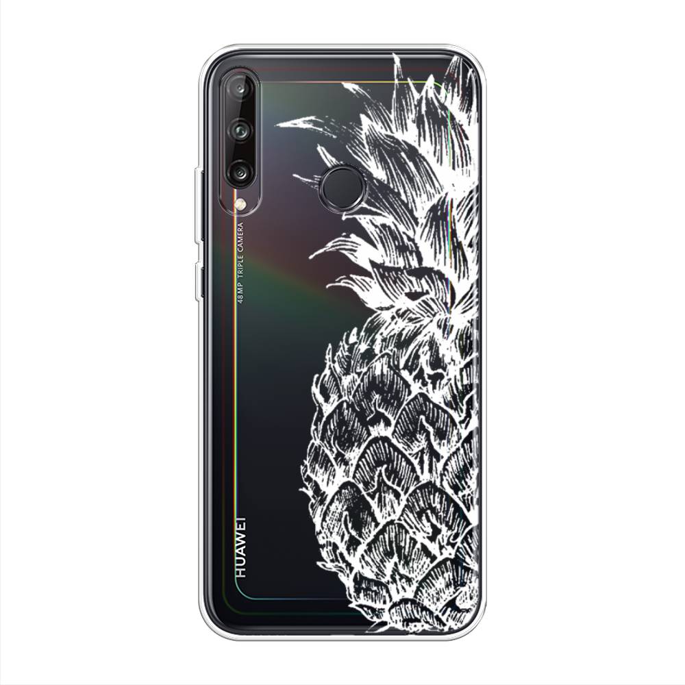 

Чехол Awog на Huawei Y7p "Ананас графика белая", Белый, 6103350-10