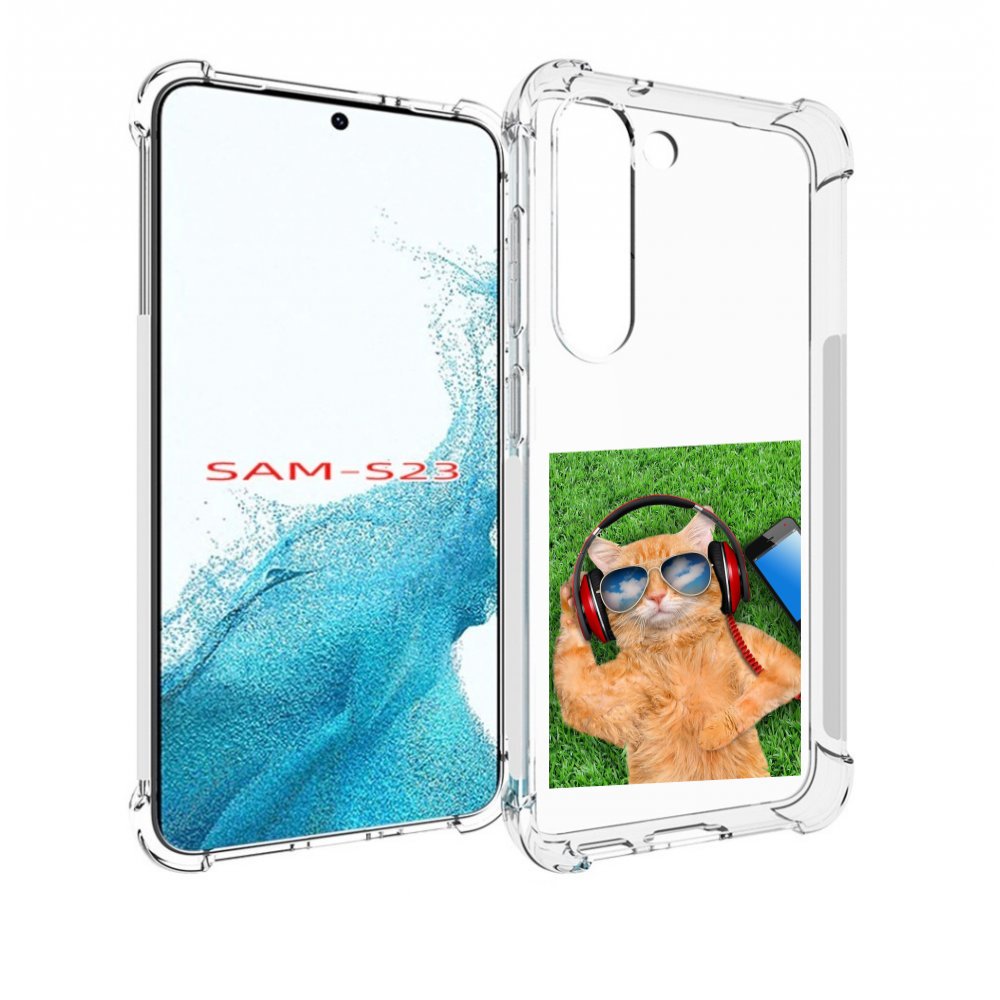 

Чехол MyPads Кот-кайфарик для Samsung Galaxy S23, Прозрачный, Tocco