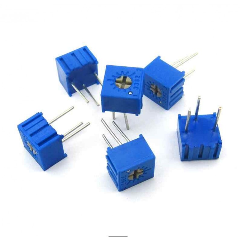 фото 10 штук, резистор подстроечный (потенциометр) 3362p-1-504 500 ком nobrand