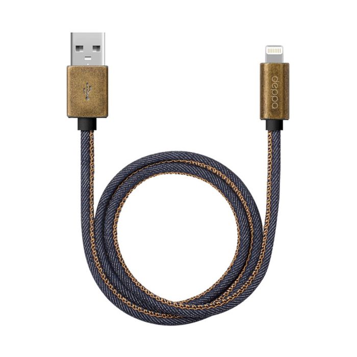 Кабель Deppa USB - Type-C 2.4А, 1.2 м, синий