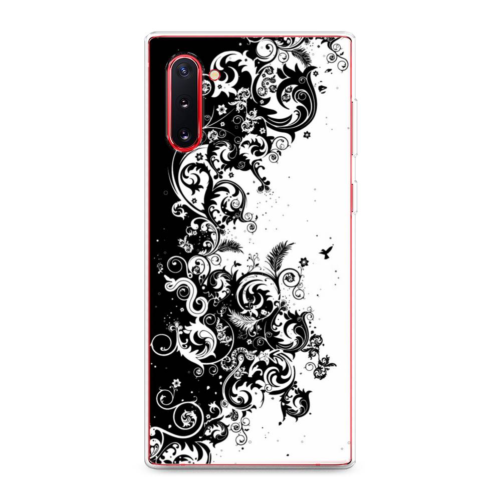 

Чехол на Samsung Galaxy Note 10 "Черно белый узор", Белый;черный;серый, 28650-3