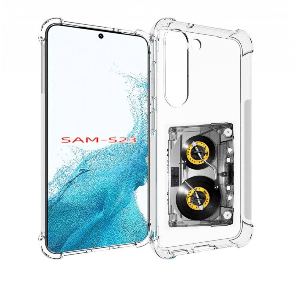 

Чехол MyPads Кассета музыкальная для Samsung Galaxy S23, Прозрачный, Tocco