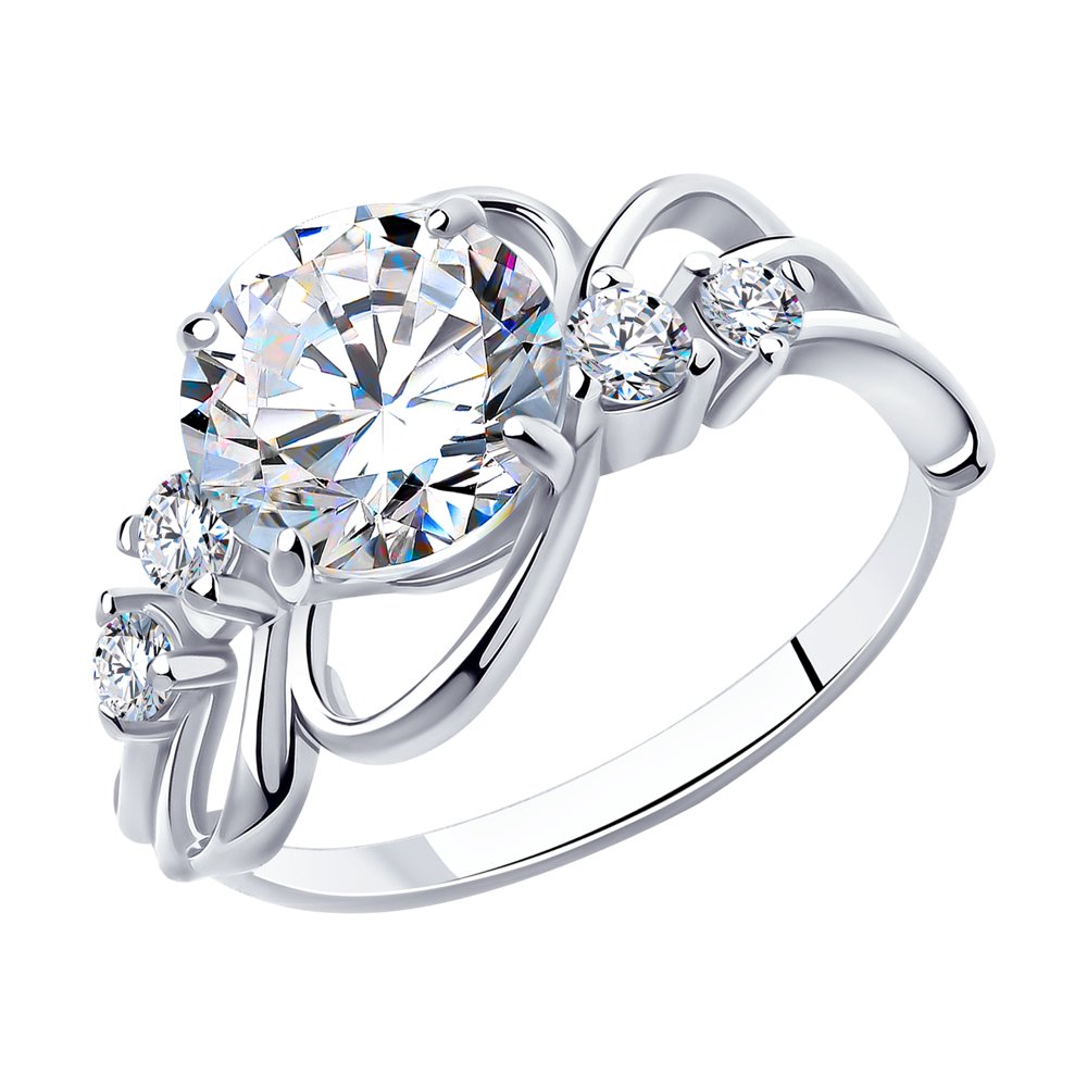 

Кольцо из серебра р. 19 SOKOLOV 94010477, фианит, 94010477