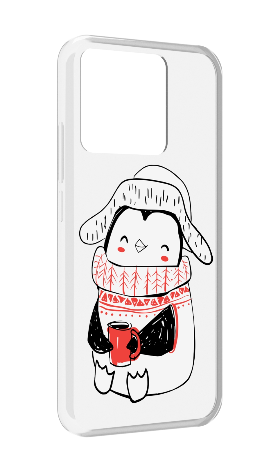 

Чехол MyPads Tocco для Xiaomi Redmi 10A Милый пингвин, Прозрачный, Tocco