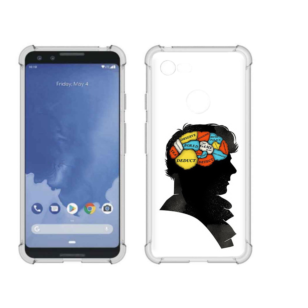 

Чехол MyPads Tocco для Google Pixel 3 темный рисунок, Прозрачный, Tocco