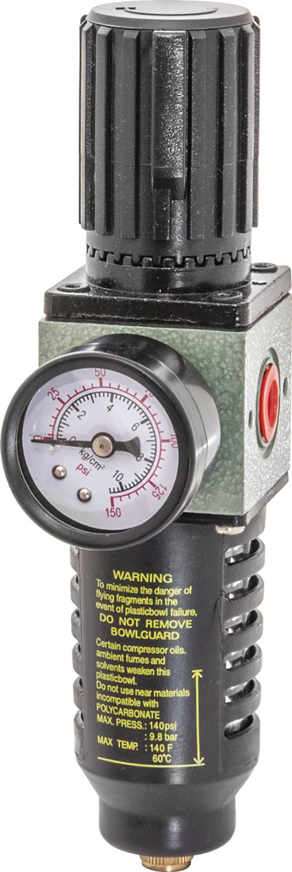 JAZ-6714 Фильтр-сепаратор с регулятором давления для пневматического инструмента 1/4