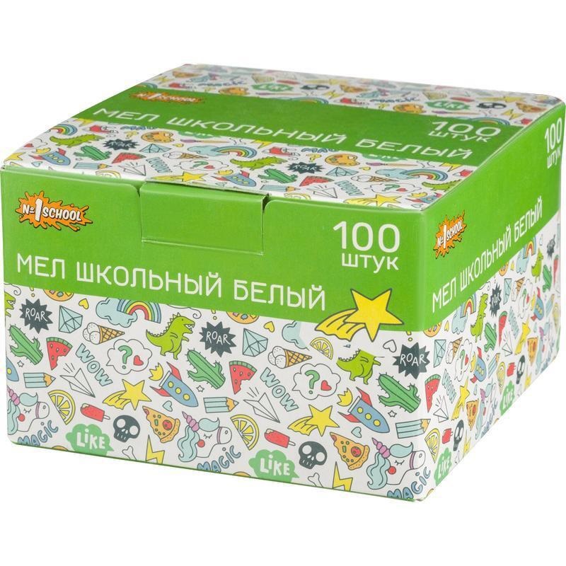 Мел №1 School белый 100 шт