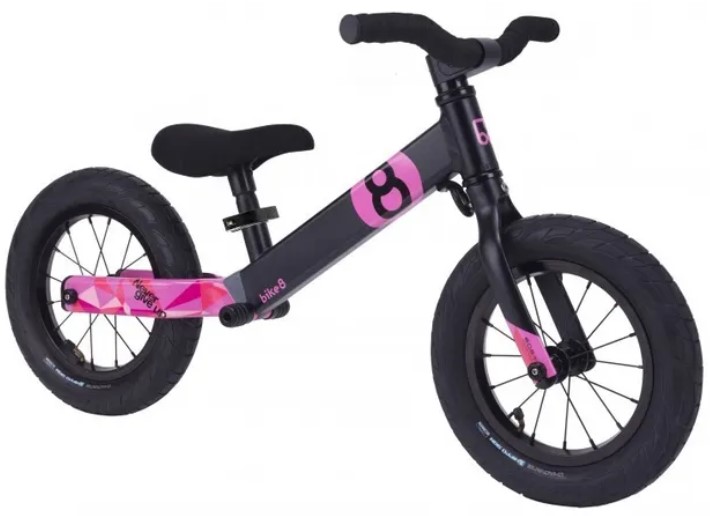 Беговел, BIKE8, Suspension, Pro 12, Black-Pink беговел bike8 suspension standart 12 white silver