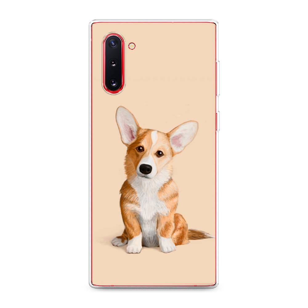 

Чехол на Samsung Galaxy Note 10 "Грустный Корги", Коричневый;бежевый, 28650-1