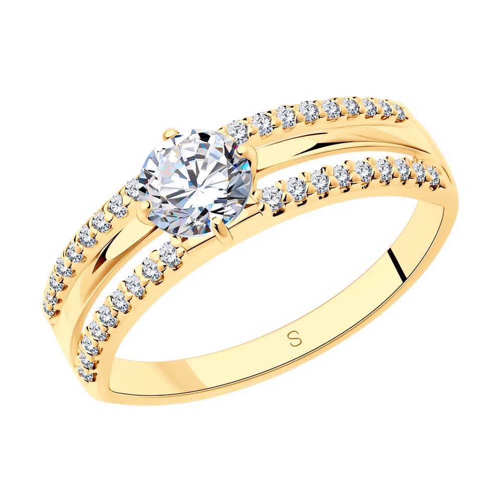 фото Кольцо из серебра с фианитом р.17.5 sokolov 93011011