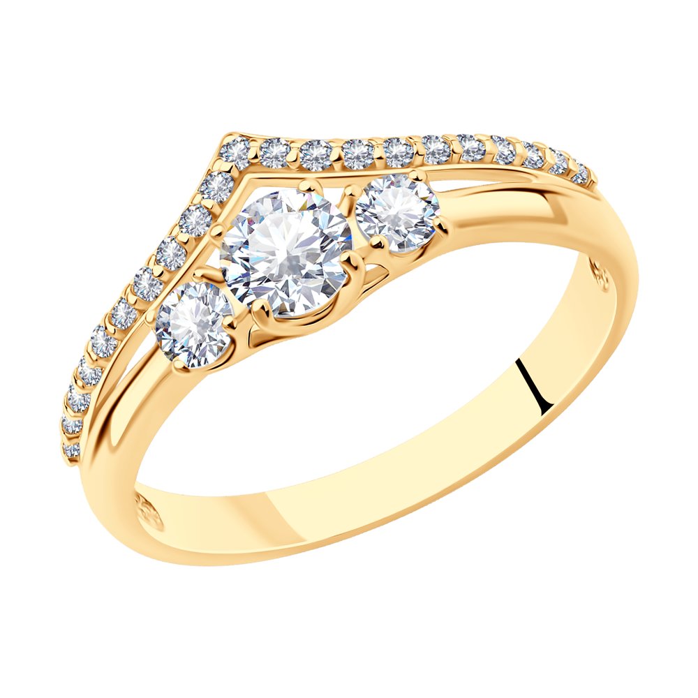 

Кольцо из серебра р. 18,5 SOKOLOV 93011010, фианит, 93011010