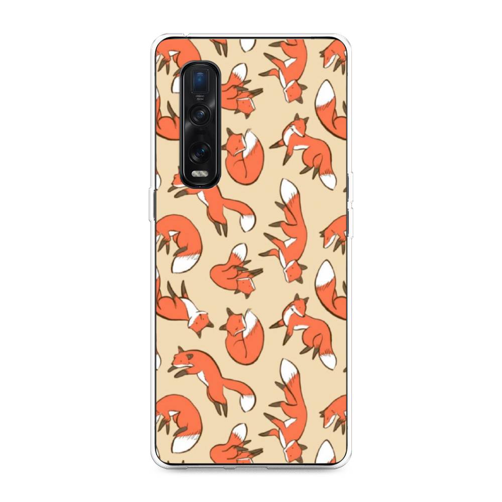 

Чехол Awog на Oppo Find X2 Pro "Лисички фон", Разноцветный, 253350-3