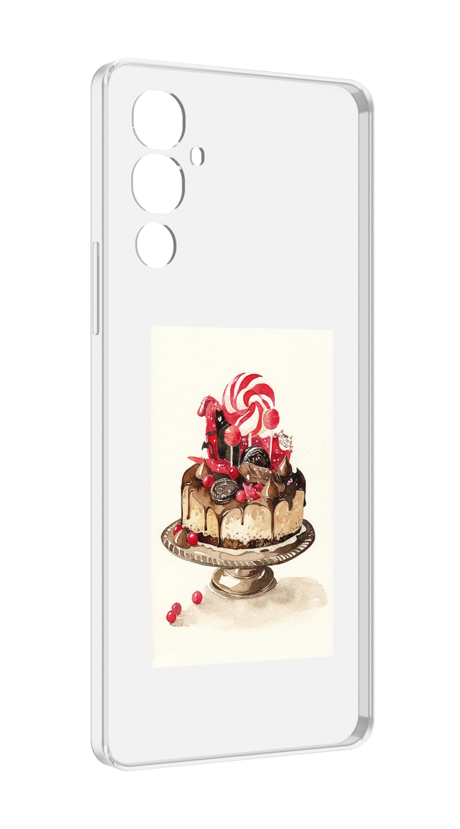 

Чехол MyPads вкусный торт для Tecno Pova 4, Прозрачный, Tocco