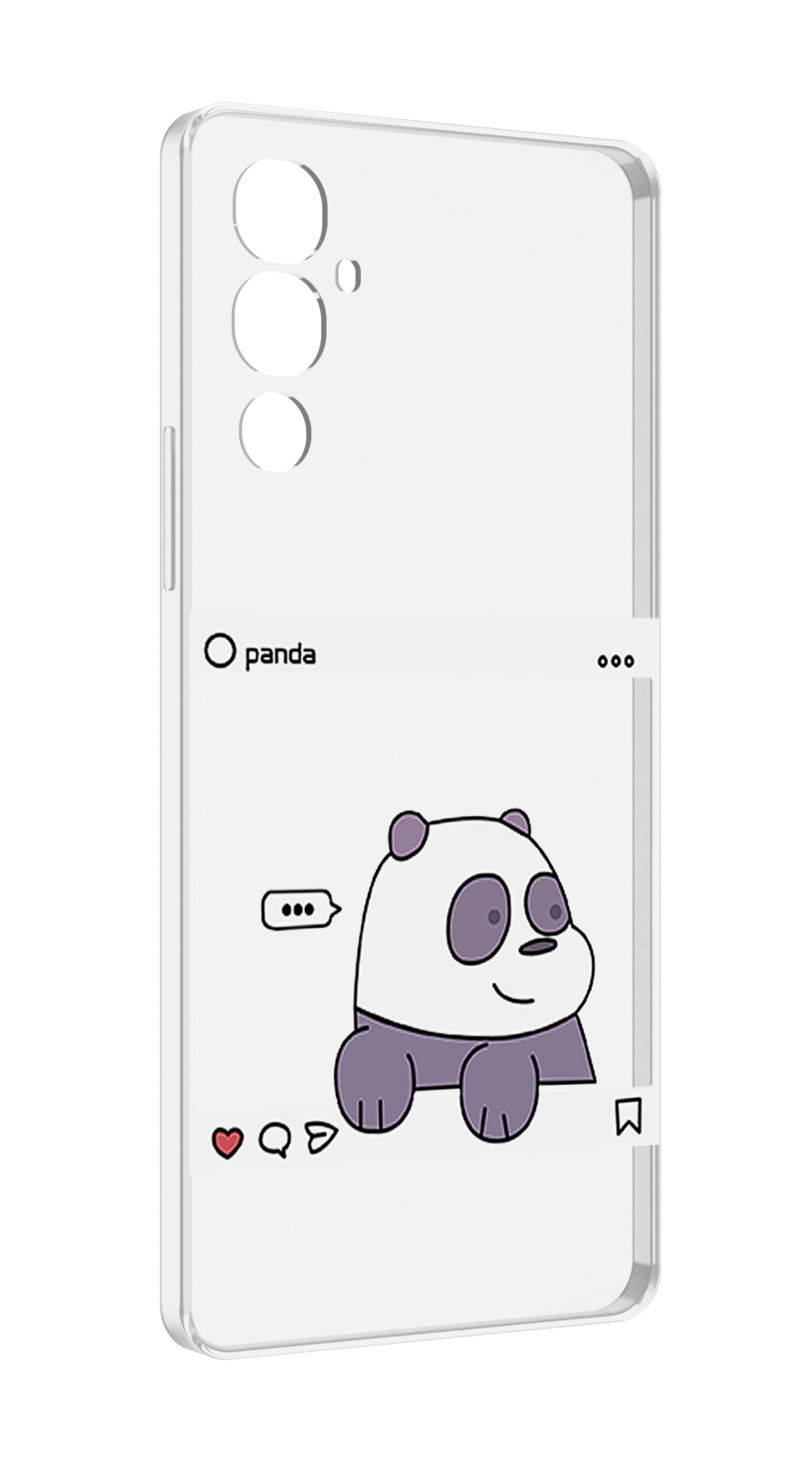 

Чехол MyPads пандочка-фотка для Tecno Pova 4, Прозрачный, Tocco