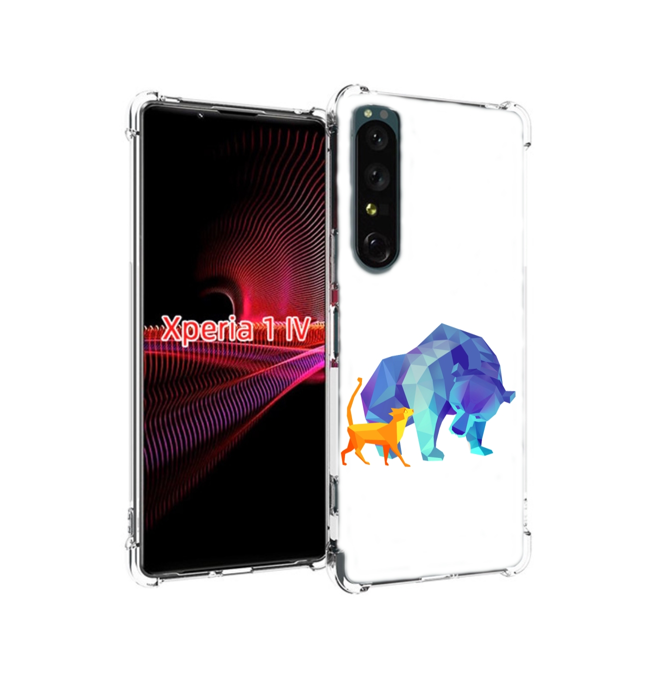 

Чехол накладка MyPads Кот-и-медведь для Sony Xperia 1 IV, Прозрачный, Tocco