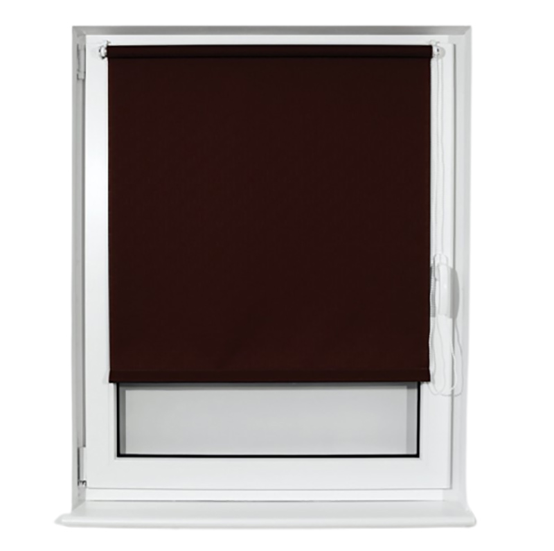 фото Рулонная штора brabix лен 70x175 коричневый