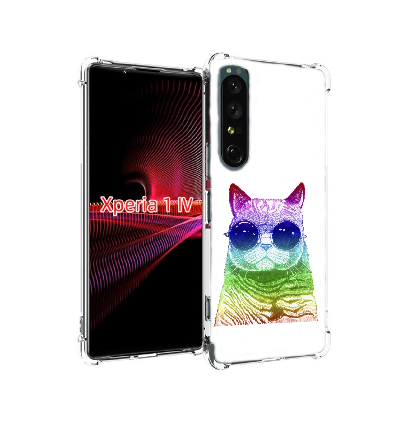 

Чехол накладка MyPads Кот в очках для Sony Xperia 1 IV, Прозрачный, Tocco